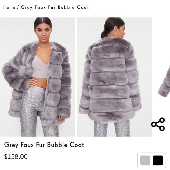 faux fur bubble coats